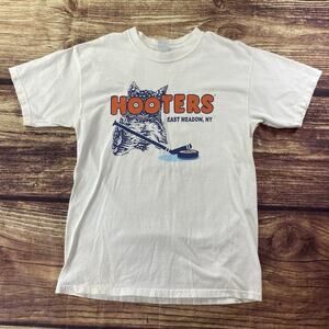 Vintage Y2K Hooters Owl Hockey East Meadows New York Vtg Gildan Tag TShirt M